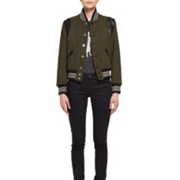 SAINT LAURENT TEDDY VARSITY BOMBER JACKET - Picture 3 of 7